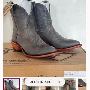 Fenoglio Gray Leather Cowboy Boots
